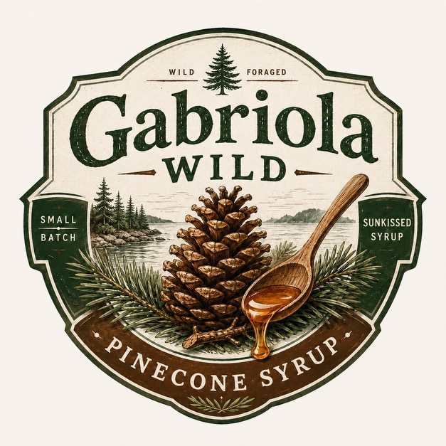 Gabriola Wild Pinecone Syrup logo